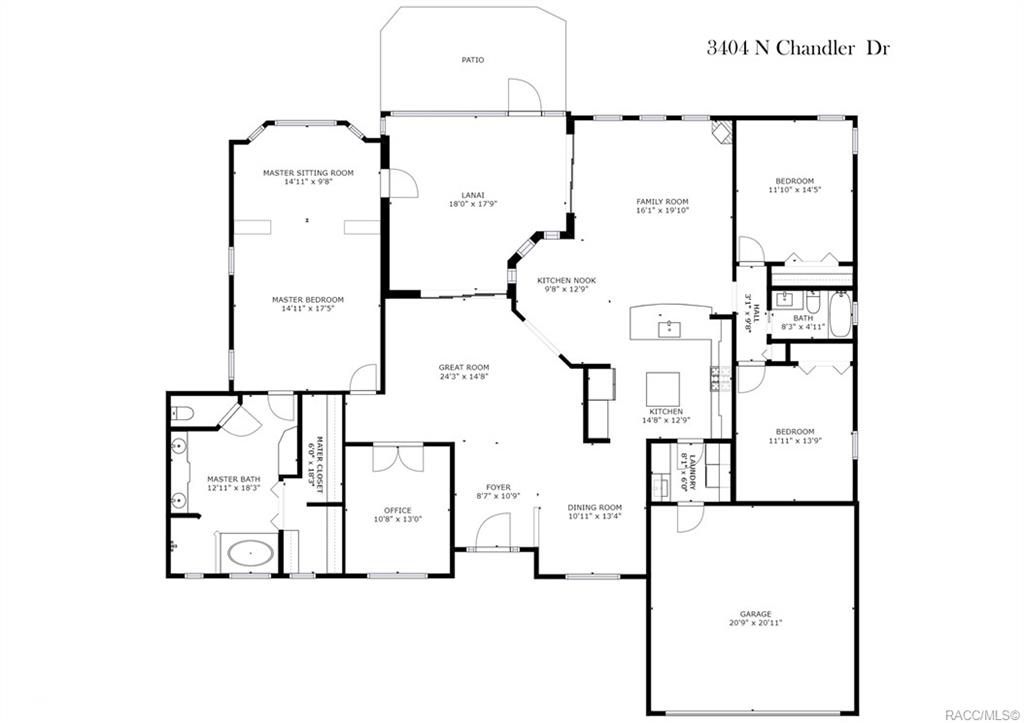 home for sale at 3404 N Chandler Drive, Hernando, FL 34442 in Citrus Hills - Canterbury Lake Estates